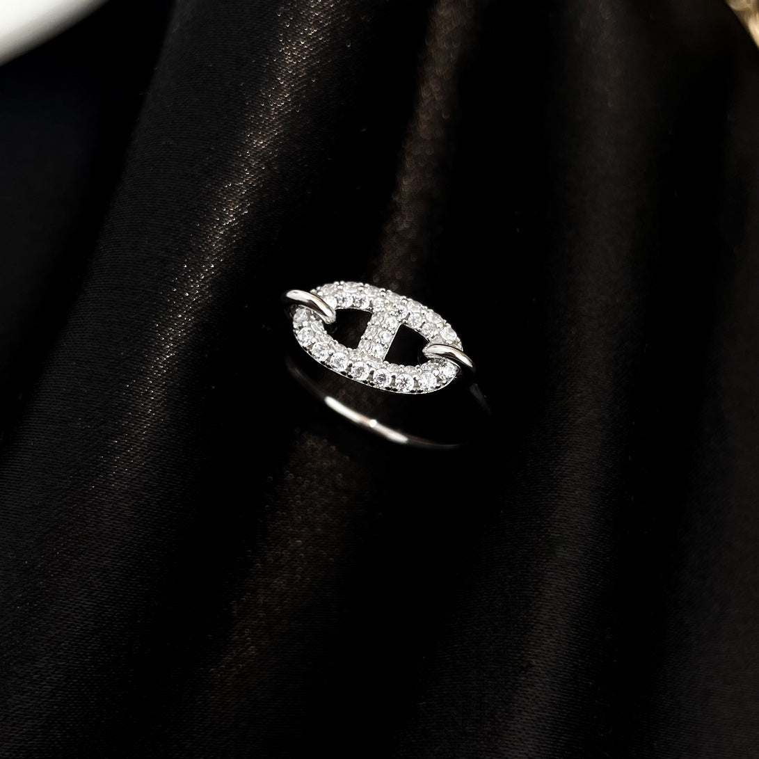 [BLUE TEARS]RONDE SMALL SILVER DIAMOND RING