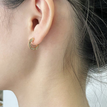 [BLUE TEARS]LOVE DIAMOND EARRINGS