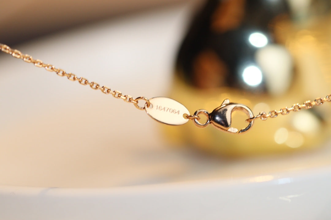 [BLUE TEARS]JEUX MALACHITE 1 DIAMOND PINK GOLD NECKLACE