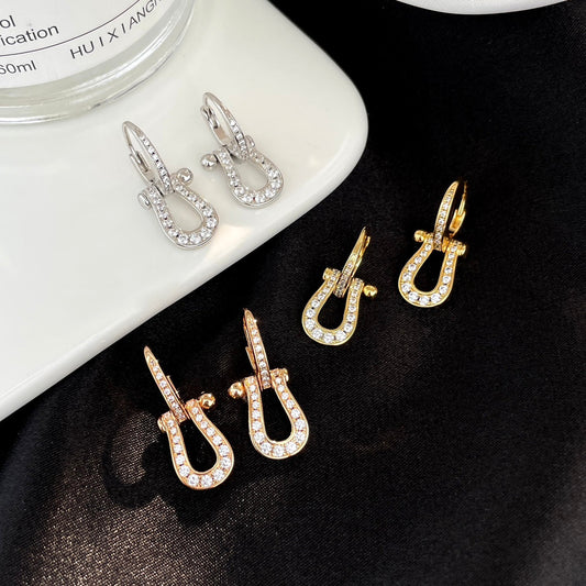 [BLUE TEARS]FORCE 10 FULL DIAMOND DROP EARRINGS MEDIUM MODEL