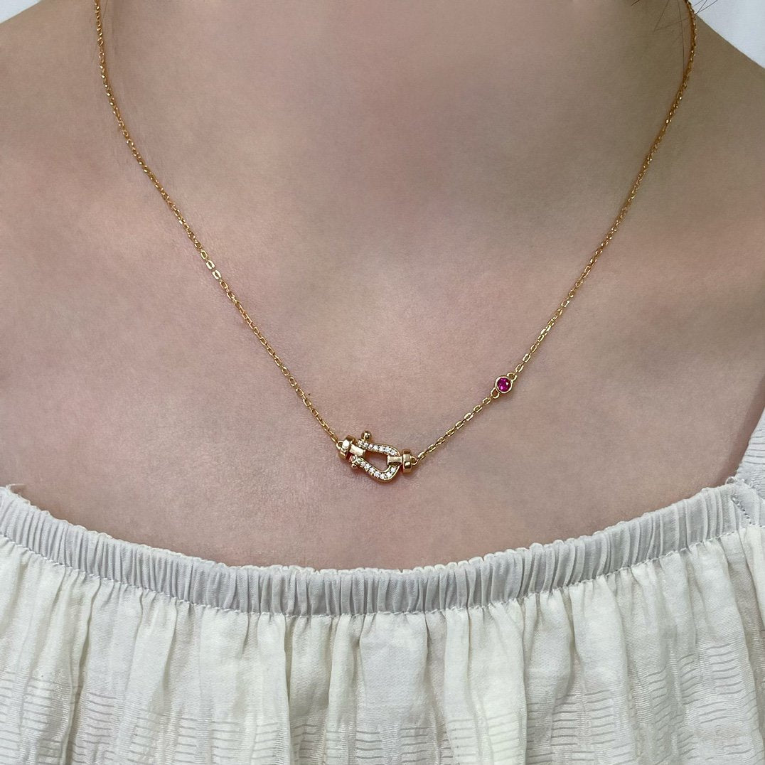 [BLUE TEARS]FORCE 10 DIAMOND PINK GOLD NECKLACE