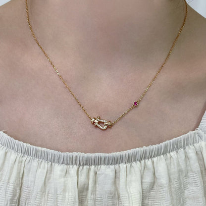 [BLUE TEARS]FORCE 10 DIAMOND PINK GOLD NECKLACE