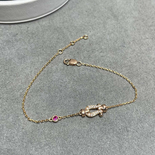 [BLUE TEARS]FORCE 10 DIAMOND CHAIN LINK PINK GOLD BRACELET