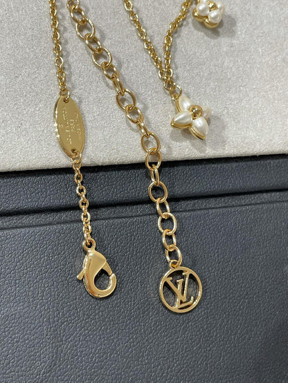 [BLUE TEARS]FLOWERGRAM GOLD MOP DOUBLE ROW NECKLACE