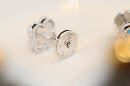 [BLAUE TRÄNEN]CLOVER MINI TÜRKIS SILBER OHRSTECKER