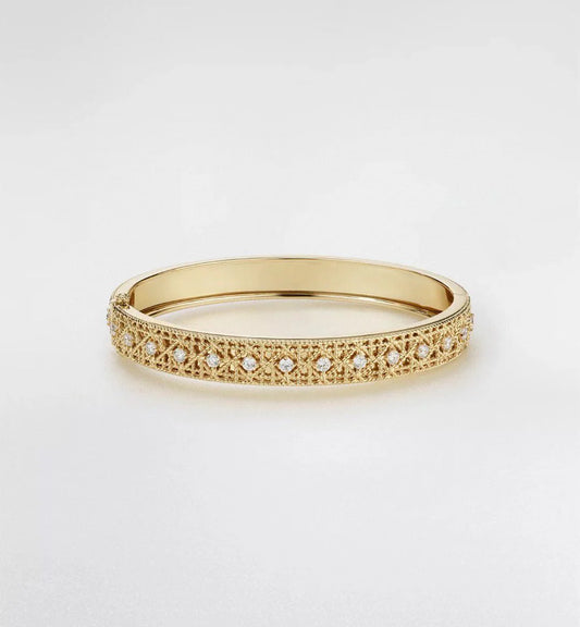 [BLUE TEARS]2026 WOVEN-PATTERN BRACELET SET WITH FULL DIAMOND INLAY THREE-COLORS）