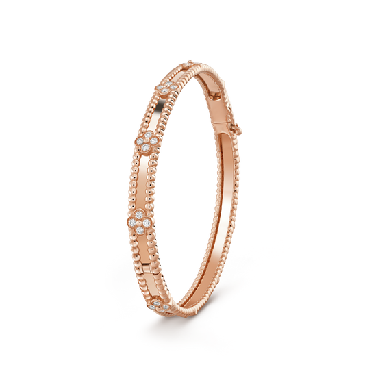 [BLUE TEARS]CLOVER BRACELET 4MM DIAMONDS
