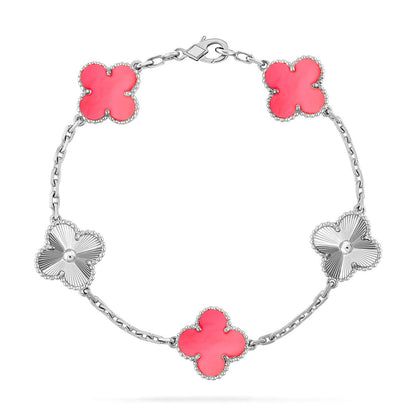 [BLUE TEARS] CLOVER 5 MOTIFS  PINK MOP BRACELET COLLECTION