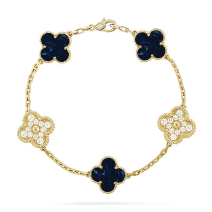 [BLUE TEARS]CLOVER 5 MOTIF PIETERSITE BRACELET COLLECTION