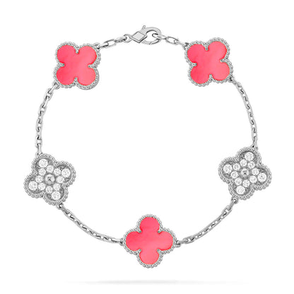 [BLUE TEARS] CLOVER 5 MOTIFS  PINK MOP BRACELET COLLECTION