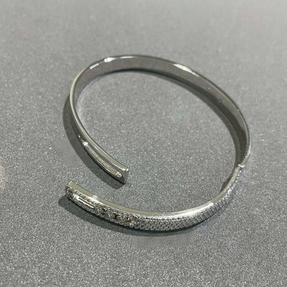 [Blue Tears Jewelry]Move Noa Rose Gold Pav¨¦ Diamond Bangle Bracelet