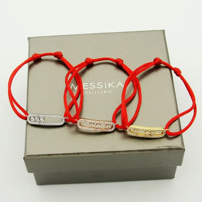 [Blue Tears Jewelry]Messika Care(s) pink cord pav¨¦ bracelet