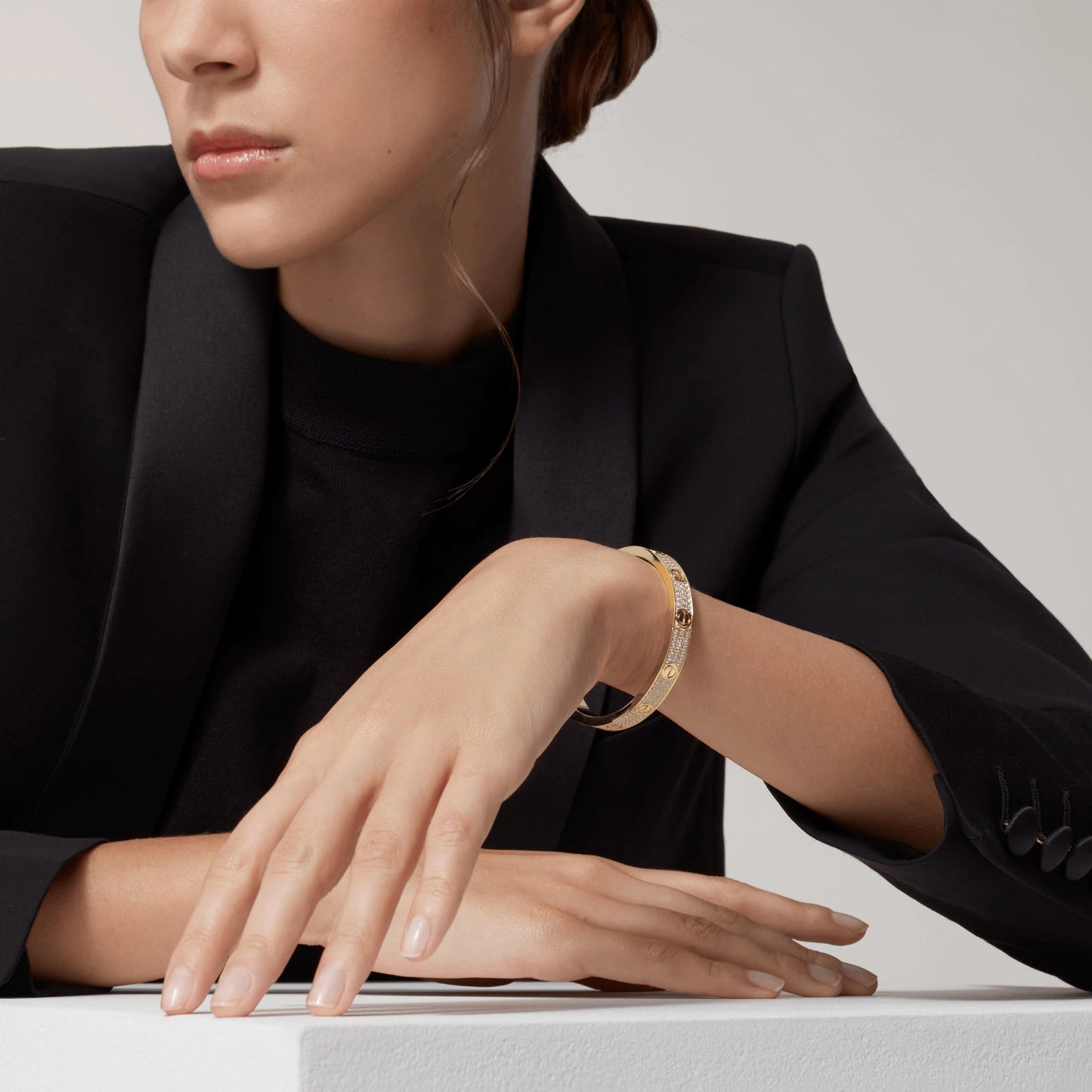 [BLUE TEARS]LOVE BRACELET 6.1MM DIAMOND-PAVED