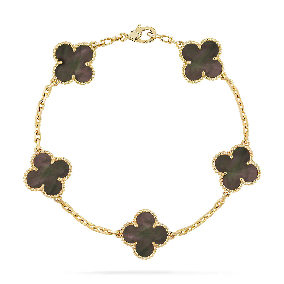 [BLUE TEARS] CLOVER 5 MOTIF GRAY MOP BRACELET COLLECTION