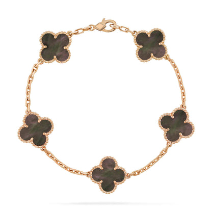 [BLUE TEARS]CLOVER 5 MOTIF GRAY MOP  BRACELET