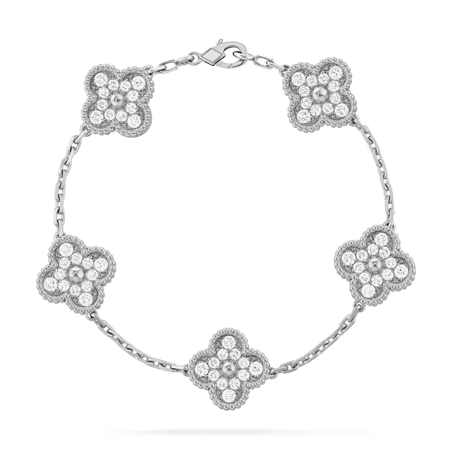 [BLAUE TRÄNEN]KLEE 5 MOTIFS DIAMANTARMBAND SILBER