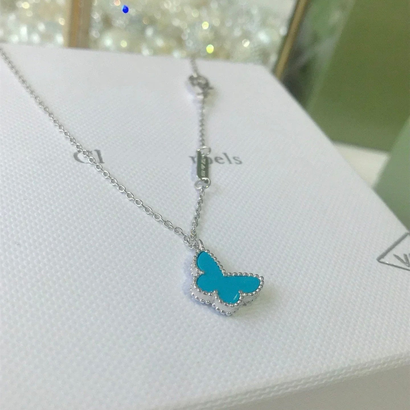 [BLUE TEARS]BUTTERFLY TURQUOISE BUTTERFLY BRACELET SILVER