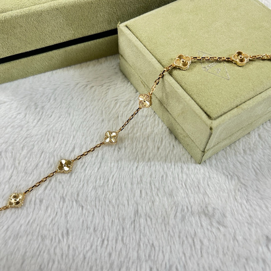[BLUE TEARS]CLOVER 6 MOTIF DIAMOND BRACELET