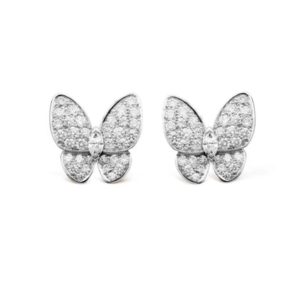[BLUE TEARS]BUTTERFLY ALL DIAMOND EARRINGS
