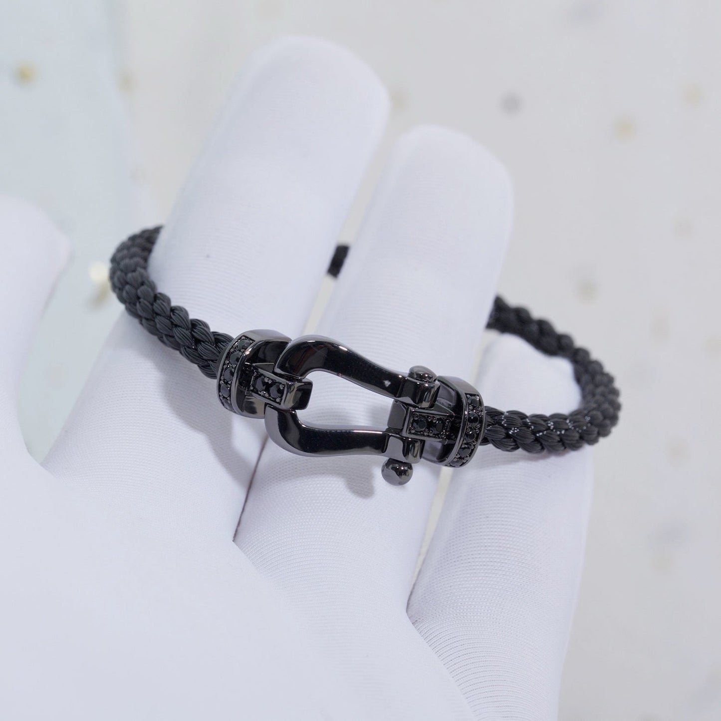 [BLUE TEARS]FORCE LARGE SERIES HORSESHOE BLACK SAMURAI BRACELET