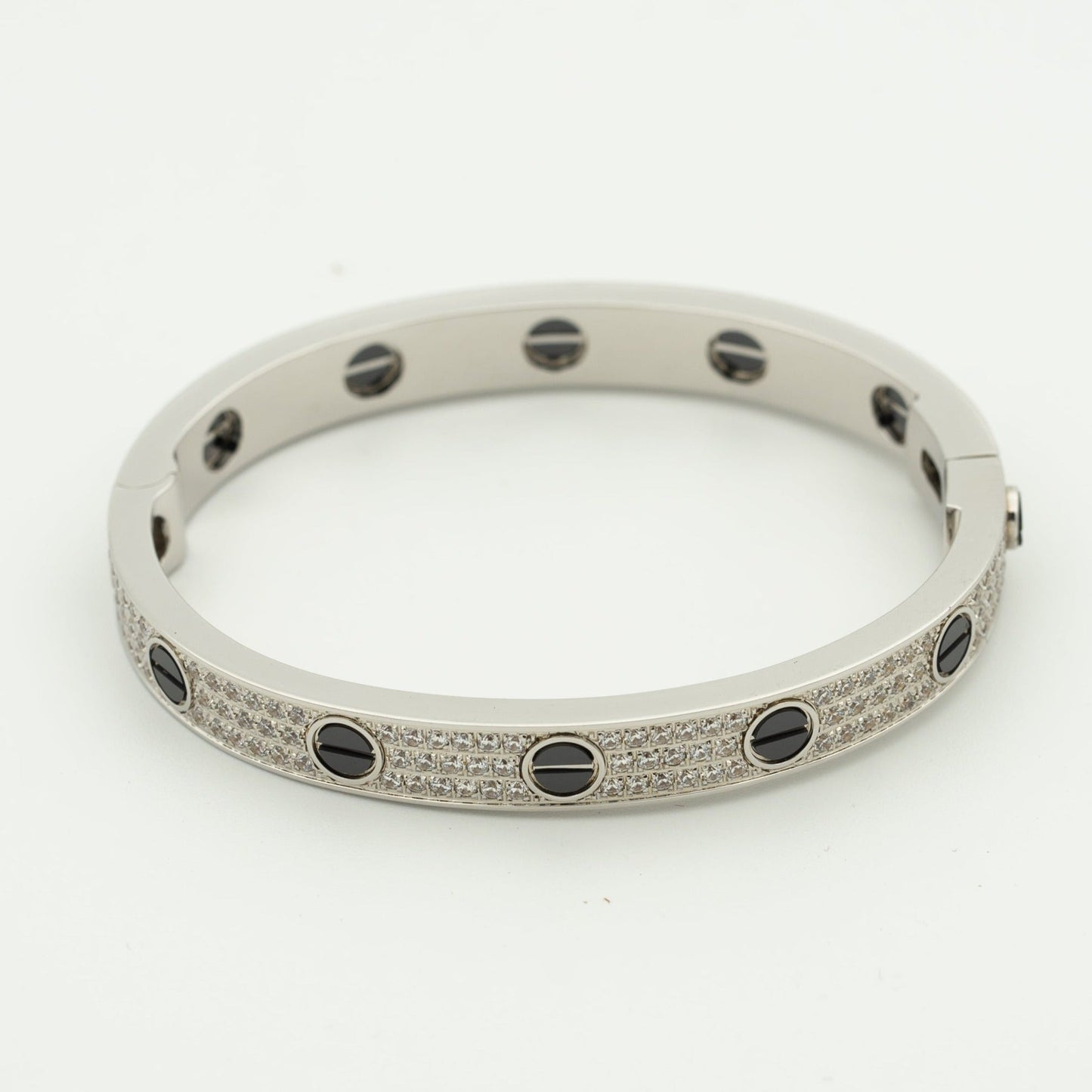 [BLUE TEARS]LOVE BRACELET 6.1MM DIAMOND-PAVED CERAMIC