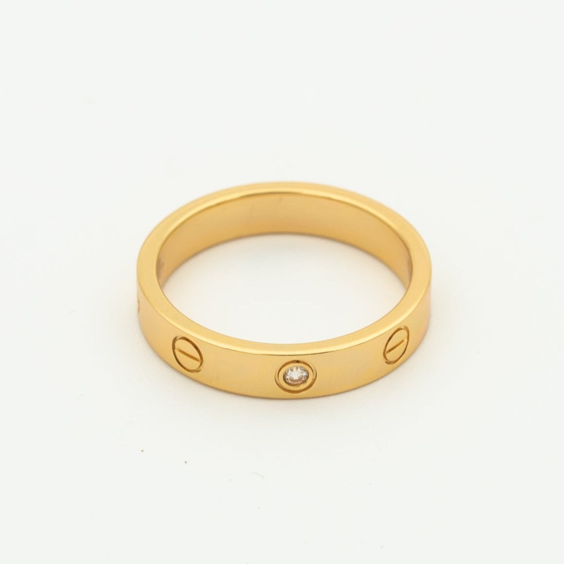 [BLUE TEARS]LOVE RING 4MM 1 DIAMOND PINK GOLD