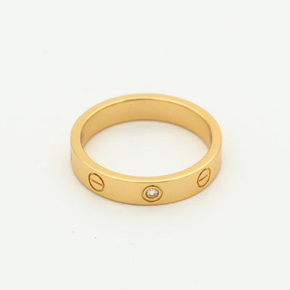 [BLUE TEARS]LOVE RING 4MM 1 DIAMOND PINK GOLD