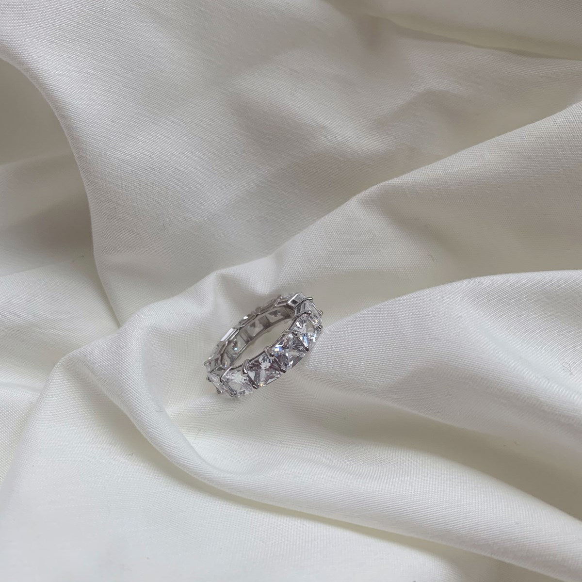 [Nova Jewelry]Elegant Princess Cut Tennis Ring