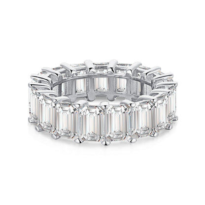 [Nova Jewelry]0.75 Carat Elegant Emerald Cut Tennis Ring