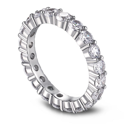 [Nova Jewelry]Sparkling Round Cut Tennis Ring