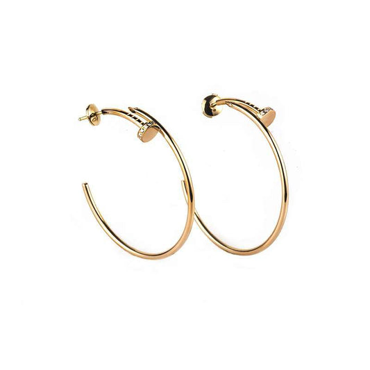 [BLUE TEARS]JUSTE EARRINGS GOLD DIAMONDS 1.8MM