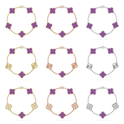 [BLUE TEARS] CLOVER 5 MOTIF VIOLET BRACELET COLLECTION
