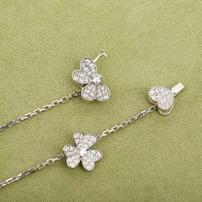 [BLUE TEARS]FRIVOLE SILVER 9 FLOWERS NECKLACE