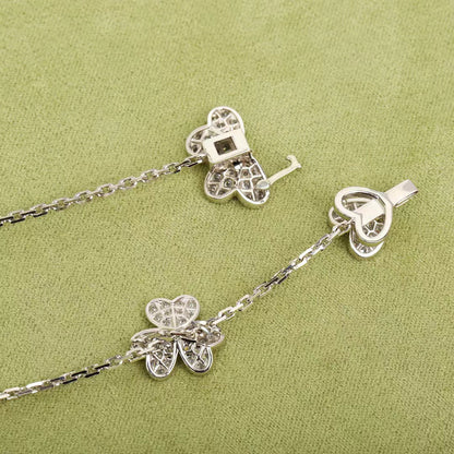 [BLUE TEARS]FRIVOLE SILVER 9 FLOWERS NECKLACE