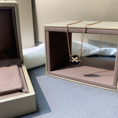 [BLUE TEARS]JEUX DE PINK GOLD DIAMOND NECKLACE