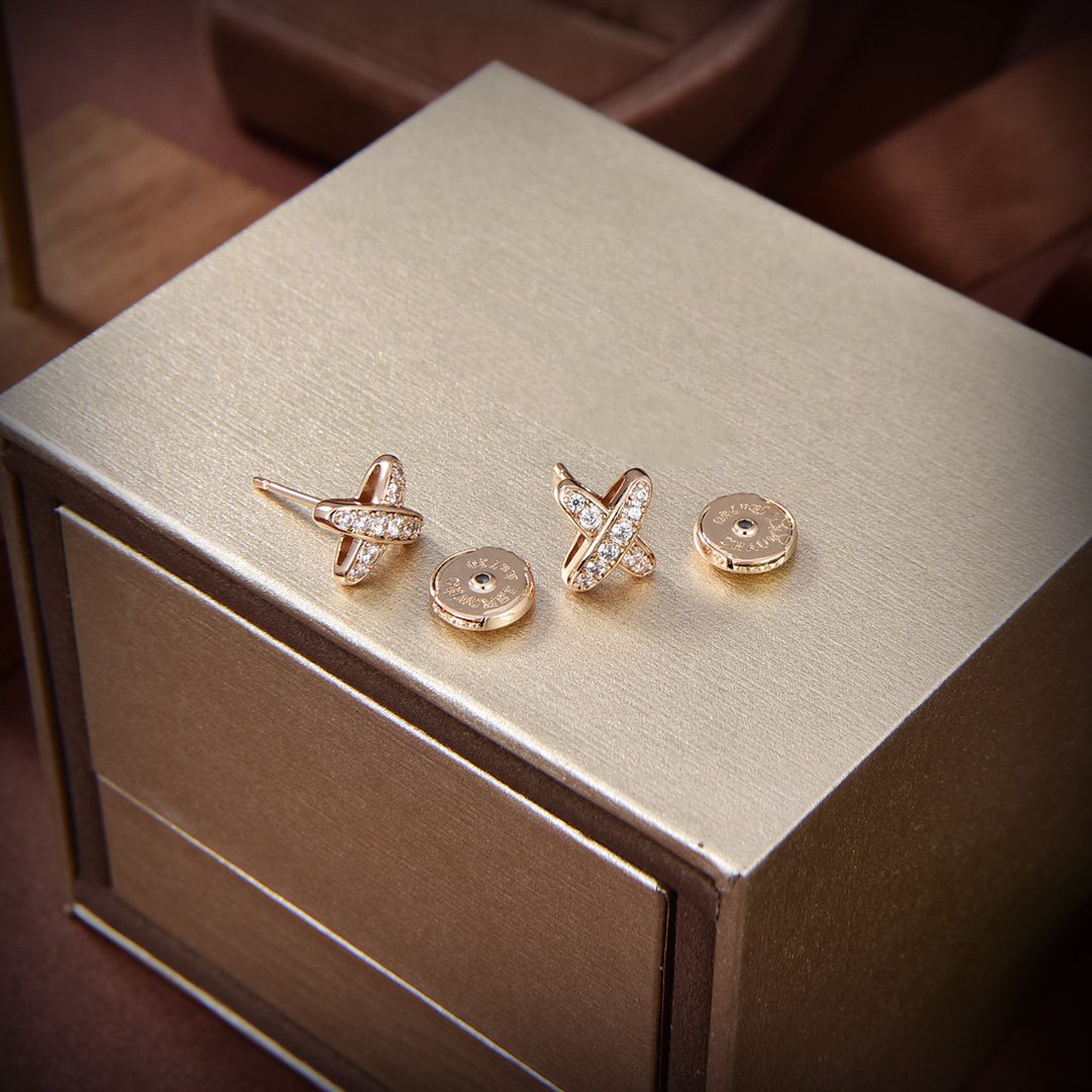 [BLUE TEARS]JEUX DE GOLD DIAMOND EARRINGS