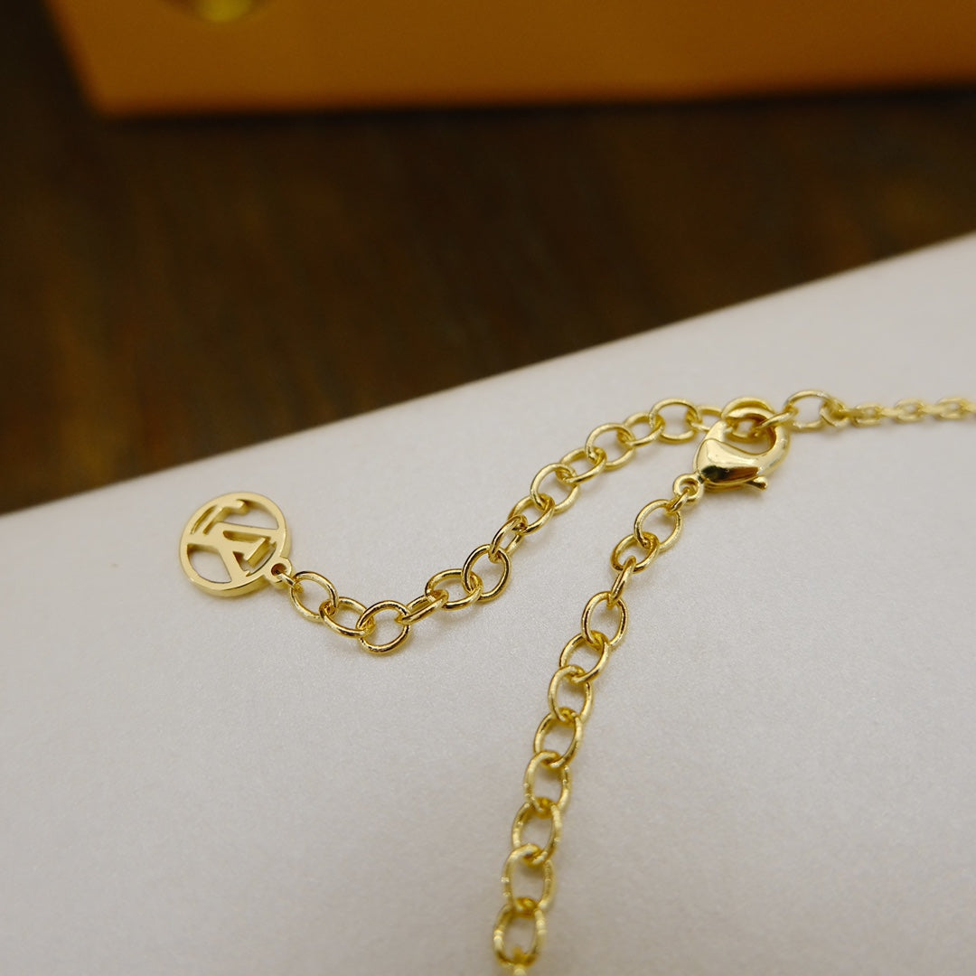 [BLUE TEARS]BLOOMING SUPPLE NECKLACE BRASS