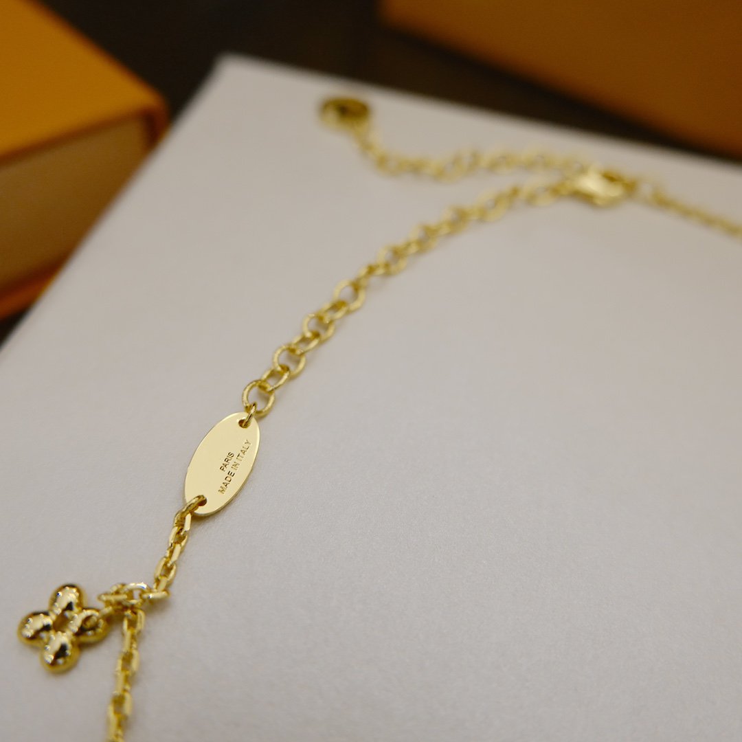 [BLUE TEARS]BLOOMING SUPPLE NECKLACE BRASS