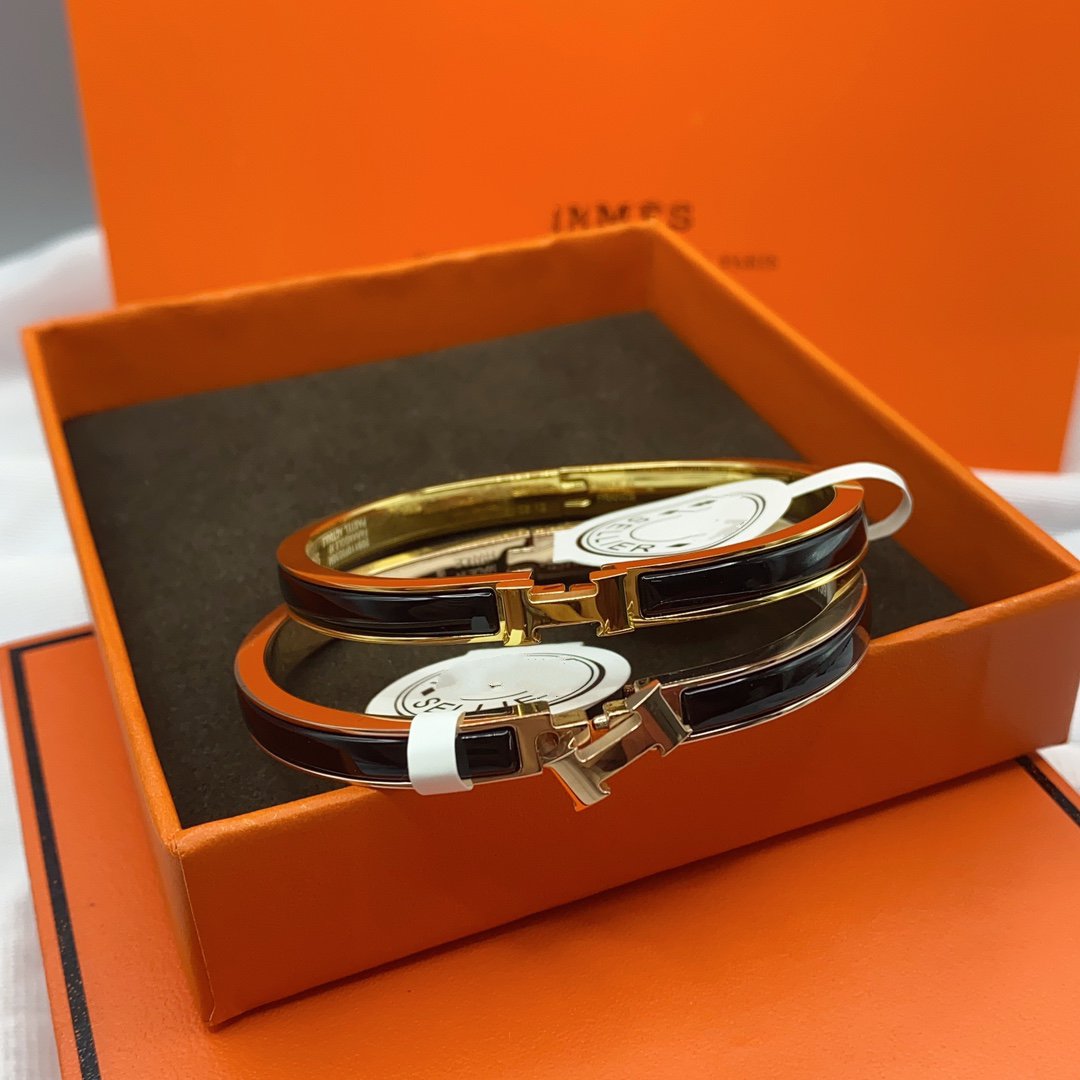 [BLUE TEARS]CLASSIC HM CLIC BLACK 8MM ENAMEL BRACELET