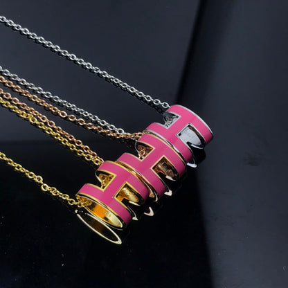 [BLUE TEARS]H NECKLACE PINK