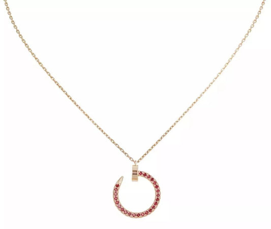 [BLUE TEARS]JUSTE NECKLACE GOLD RED DIAMONDS