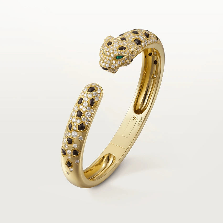 [BLAUE TRÄNEN]PANTHERE GROSSES ARMBAND MIT DIAMANTEN