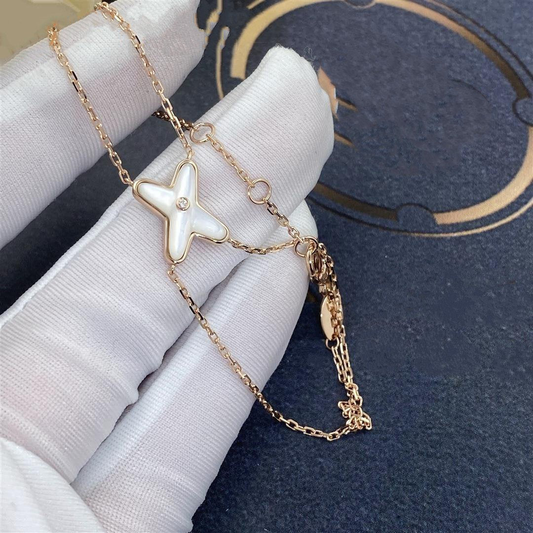 [BLUE TEARS]JEUX BRACELET WHITE MOP PINK GOLD 1 DIAMOND