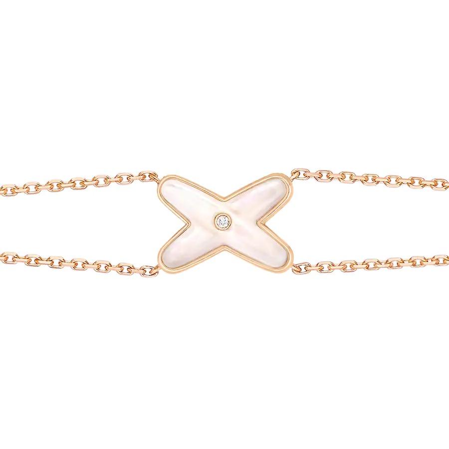 [BLUE TEARS]JEUX BRACELET WHITE MOP PINK GOLD 1 DIAMOND