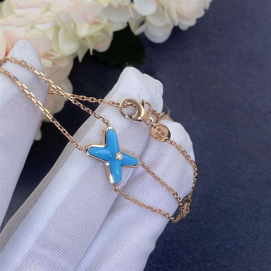 [BLUE TEARS]JEUX BRACELET TURQUOISE PINK GOLD 1 DIAMOND