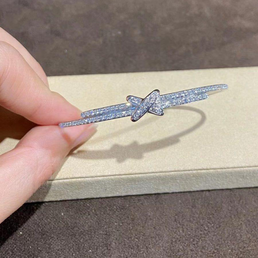 [BLAUE TRÄNEN]JEUX DE ARMBAND DIAMANTEN SILBER