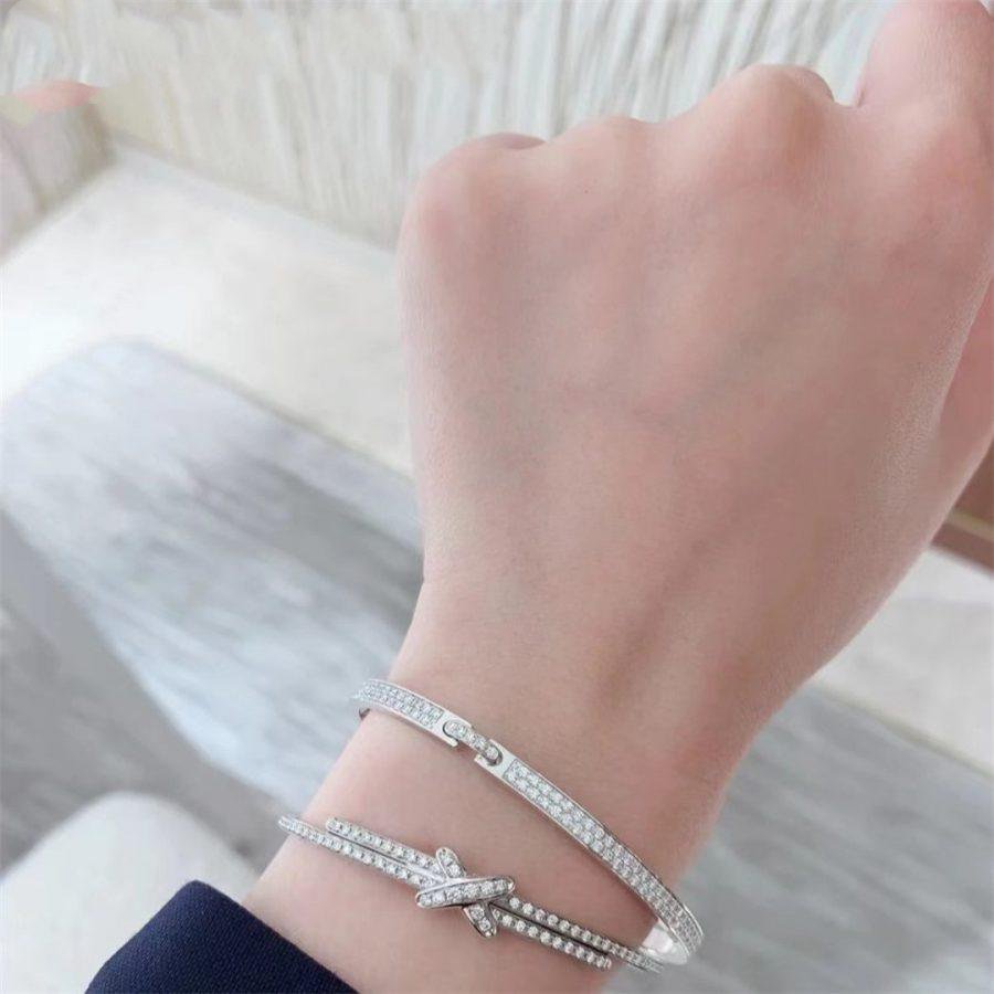 [BLAUE TRÄNEN]JEUX DE ARMBAND DIAMANTEN SILBER