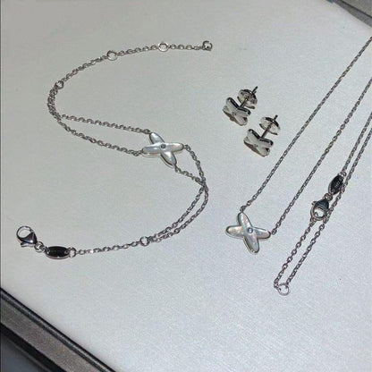 [BLUE TEARS]JEUX BRACELET WHITE MOP SILVER 1 DIAMOND