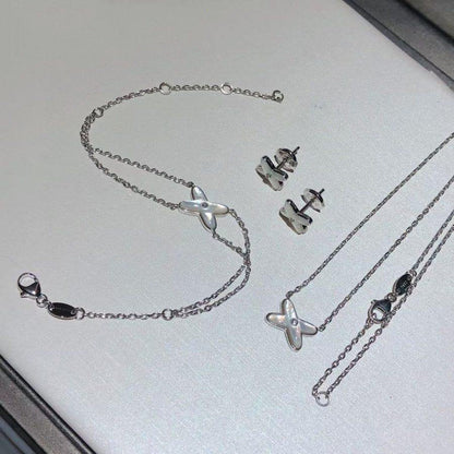 [BLUE TEARS]JEUX BRACELET WHITE MOP SILVER 1 DIAMOND