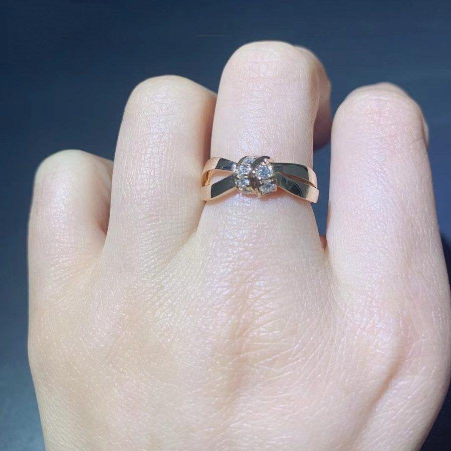 [BLUE TEARS]LIENS RING PINK GOLD DIAMOND